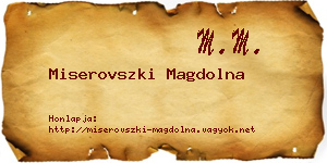 Miserovszki Magdolna névjegykártya
